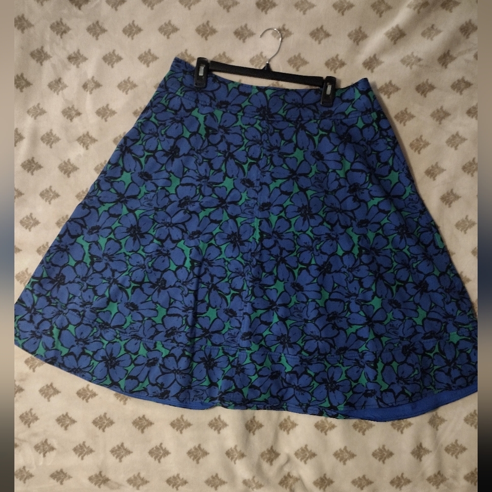 Blue Floral Skirt